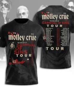 Motley Crue Tour 2026 3D T shirt