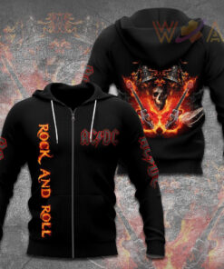 AC DC 3D Zip up Hoodie