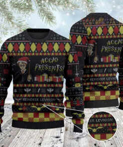 Accio Present Wizard Ugly Christmas 3D Sweater