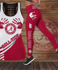 Alabama Crimson Tide Hollow Tank Top Leggings 02