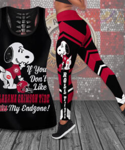 Alabama Crimson Tide Hollow Tank Top Leggings 03