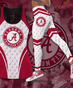 Alabama Crimson Tide Hollow Tank Top Leggings 04
