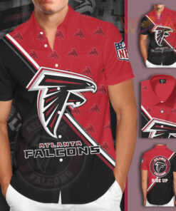 Atlanta Falcons 3D Short Sleeve Dress Shirt 01