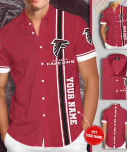 Atlanta Falcons 3D Short Sleeve Dress Shirt 02