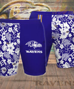 Baltimore Ravens 3D Hawaiian Shirt Hawaiian Shorts 04