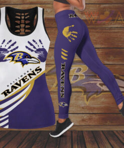 Baltimore Ravens Hollow Tank Top Leggings 02