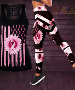 Breast Cancer Awareness 3D Hollow Tank Top Leggings BCAS006