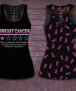 Breast Cancer Awareness 3D Hollow Tank Top Leggings BCAS010 new