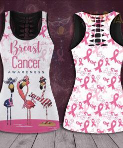 Breast Cancer Awareness 3D Hollow Tank Top Leggings BCAS034 01