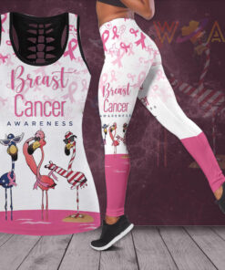 Breast Cancer Awareness 3D Hollow Tank Top Leggings BCAS034