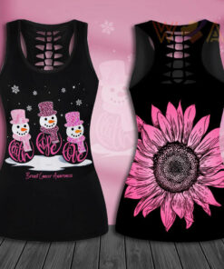 Breast Cancer Awareness 3D Hollow Tank Top Leggings BCAS038 01
