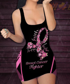 Breast Cancer Awareness Butterfly 3D Bodycon Dress