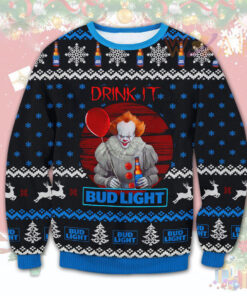 Bud Light Drink It Ugly Christmas 3D Sweater