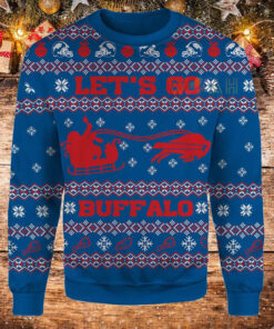 Buffalo Team Lets Go Ugly Christmas 3D Sweater