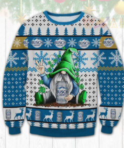 Busch Light Gnome Ugly Christmas 3D Sweater