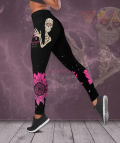 Check Your Boobs Breast Cancer Awareness 3D Hollow Tank Top Leggings 01