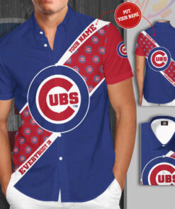 Chicago Cubs 3D Short Sleeve Dress Shirt 02