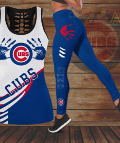 Chicago Cubs Hollow Tank Top Leggings set