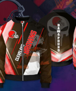 Cleveland Browns 3D Bomber Jacket 03