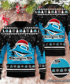 Cronulla Sutherland Sharks 3D Christmas Sweater 2022
