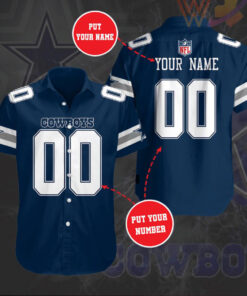 Dallas Cowboys 3D Short Sleeve Dress Shirt 05