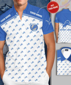 Detroit Lions 3D Short Sleeve Dress Shirt 04