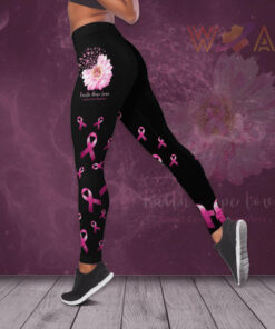 Faith Hope Love Breast Cancer Awareness 3D Hollow Tank Top Leggings 01