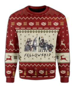 Fellowship Unisex Tank Top For Halloween Pink Large Ugly Christmas 3D Sweater