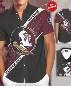 Florida State Seminoles 3D Short Sleeve Dress Shirt 03