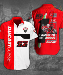 Francesco Bagnaia x Ducati Lenovo 3D Short Sleeve Dress Shirt