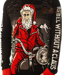 Funny Santa Rebel Black Ugly Christmas 3D Sweater