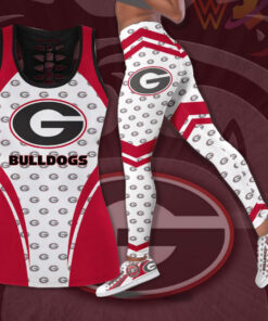 Georgia Bulldogs Hollow Tank Top Leggings 02