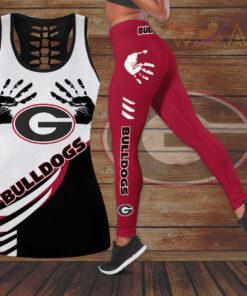 Georgia Bulldogs Hollow Tank Top Leggings 04