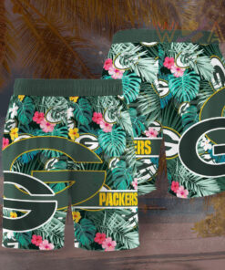Green Bay Packers 3D Hawaiian Shirt Hawaiian Shorts 02