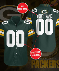 Green Bay Packers 3D Short Sleeve Dress Shirt 05