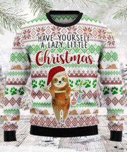 Have Yourself A Lazy Christmas Sloth Ugly Christmas 3D Sweater