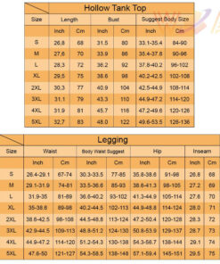 Hollow Tank Top Leggings size