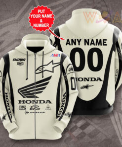 Honda Dunlop 3D Zip up Hoodie
