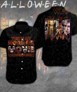 Horror Movies Halloween Sleeve Dress Shirt 001