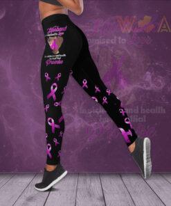 Husband Promised To Love In Sickness And Health He Kept That Promise Breast Cancer Awareness 3D Hollow Tank Top Leggings 01