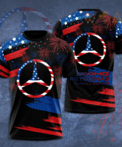 Independence Day Mercedes AMG Petronas F1 Team 3D T shirt S28 Black