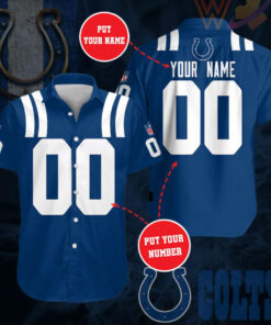 Indianapolis Colts 3D Short Sleeve Dress Shirt 04