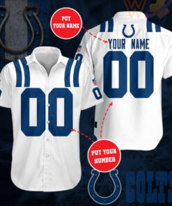 Indianapolis Colts 3D Short Sleeve Dress Shirt 05