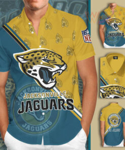 Jacksonville Jaguars 3D Short Sleeve Dress Shirt 01