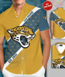 Jacksonville Jaguars 3D Short Sleeve Dress Shirt 02