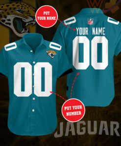 Jacksonville Jaguars 3D Short Sleeve Dress Shirt 05
