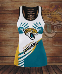 Jacksonville Jaguars Hollow Tank Top Leggings 02