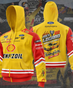 Joey Logano 3D zip up hoodie