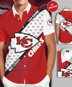 Kansas City Chiefs 3D Short Sleeve Dress Shirt 06