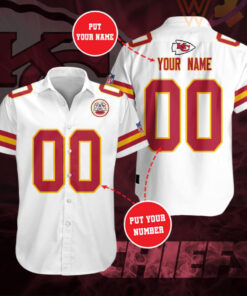 Kansas City Chiefs 3D Short Sleeve Dress Shirt 07